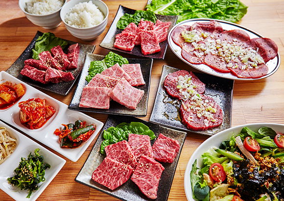 熟成葡萄牛や特選和牛など、美味しいお肉を堪能できる焼肉店